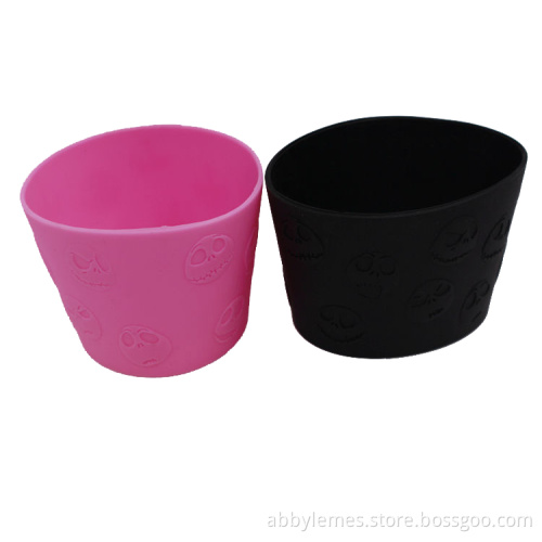 High quality food grade silicone black coffee sleeve cup sleeve